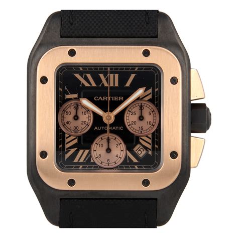 cartier santos 100 titanium rose gold|cartier santos 100 price list.